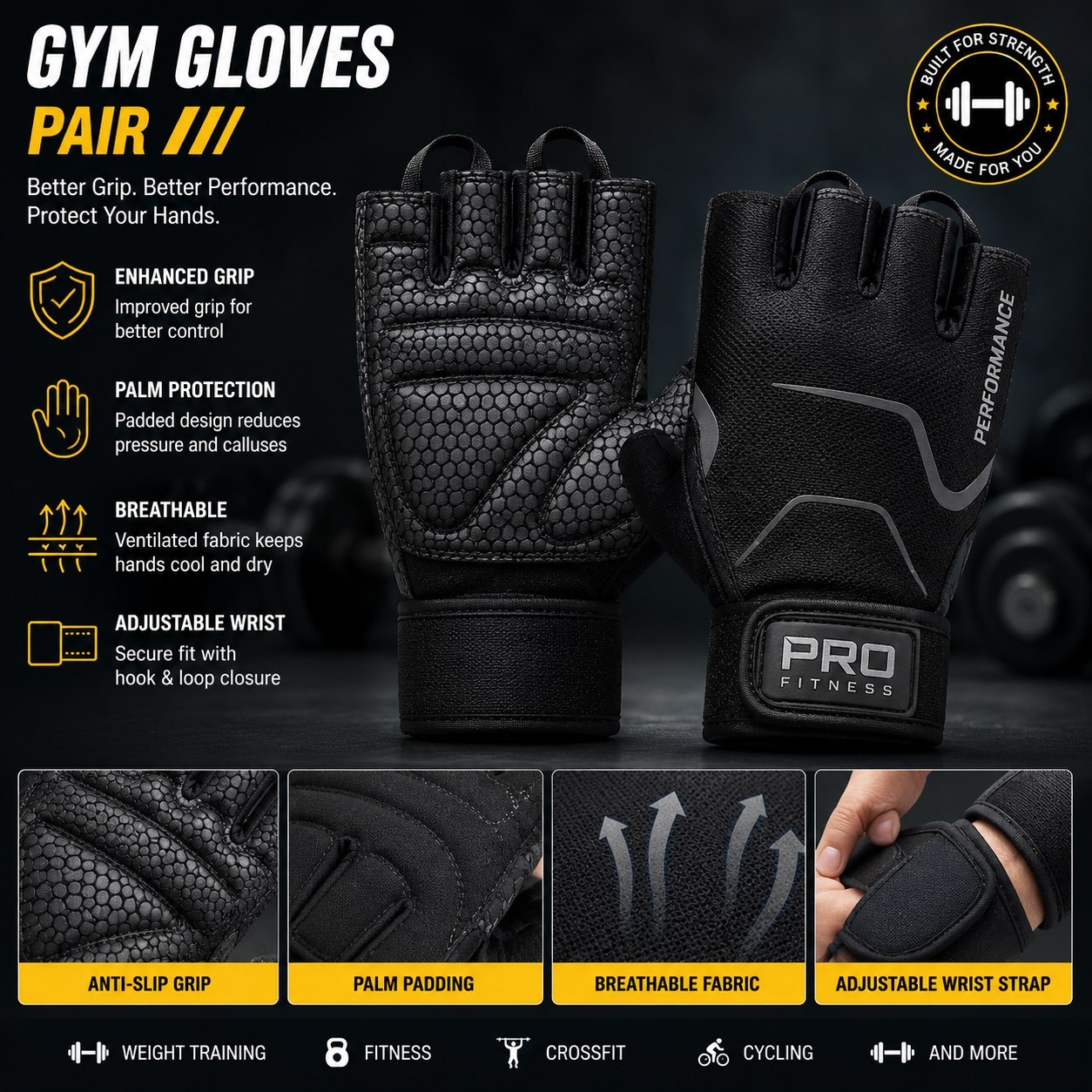 Gym Gloves Pair